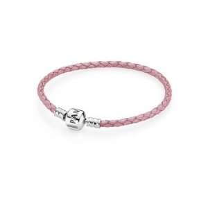Pandora Damen Armband Leder rosa einfach gewickelt 17,5 cm 590705CMP 