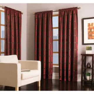 allen + roth 56 x 84L Red/Brown Roswell Window Panel  