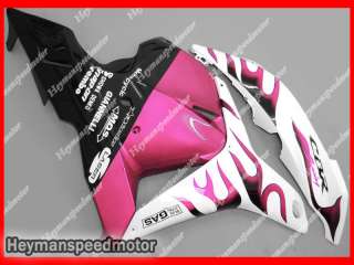 For 2009 Honda CBR 600RR ABS Fairing Pink Flame H6938  