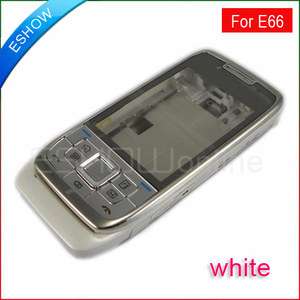 New White Full Housing Cover+ Keypad for Nokia E66  