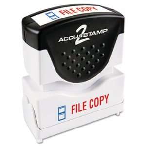  Accustamp2 Shutter Stamp with Microban, Red/Blue, FILE 