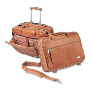  SOLO® Rolling Notebook Computer Case, Leather, 17 x 8 x 