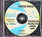 1967 Dodge CD Shop Manual Coronet Charger Dart Polara M
