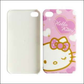   /Plastic Case Hello Kitty Rosa per Cellulare Apple iPhone 4  