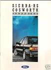 Ford Sierra Sapphire RS Cosworth 1988 UK Sales Brochure