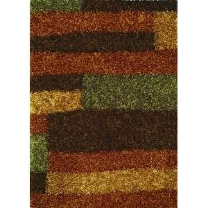 Dalyn Visions Copper Rug Shag Lines Squares Contemporary 8 x 10 