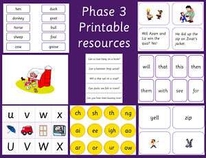 LETTERS AND SOUNDS PHASE 3 PRINTABLE Phonic Teaching Resources  