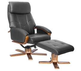 The stunning Manhattan Leather Swivel Recliner Massage Chair & Foot 