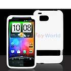 White Double Layered Gel Cover Case HTC Thunderbolt 4G  