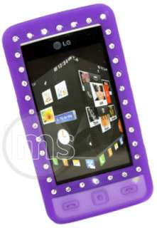   PURPLE DIAMOND SILICONE CASE FOR LG COOKIE KP500 KP501