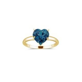  Cts London Blue Topaz Solitaire Ring in 14K Yellow Gold 6.0 Jewelry
