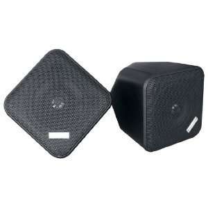   Indoor/ Outdoor Full Range Two Way Speaker Enclosures (Black) (Pair