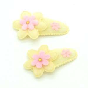  Yellow / Baby/ Toddler /Girl Flower Shaped Hair Clip (1745 