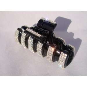    NEW Austrian Crystal Black Hair Clip Jaw Claw, Limited. Beauty