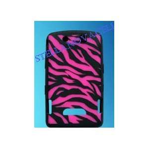   )/BLACKBERRY 9500 silicone CASE zebra white&hot pink 