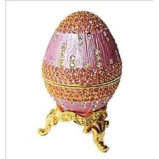  Platinum Multi Colored Crystal Enamel Footed Faberge Style 
