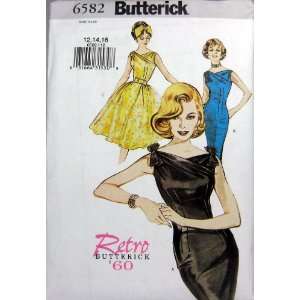 Butterick Sewing Pattern 6582 Misses Dress and Belt Retro 