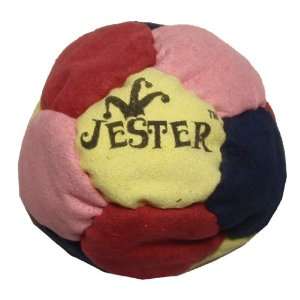 Jester Pink, Red, Yellow & Blue 12 Panel Hacky Sack / Footbag   Comes 