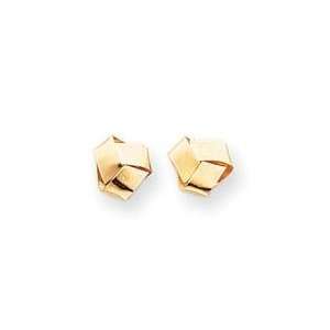 Love Knot Band Earrings in 14k Yellow Gold