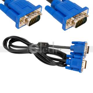   SVGA SUPER VGA Monitor 15 PIN Male To Male Extension Cord Cable  