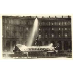 1930s Vintage Postcard Fontana dellEsedra   Rome Italy