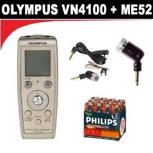  Olympus VN4100 Digital Voice Recorder + Olympus ME 52 