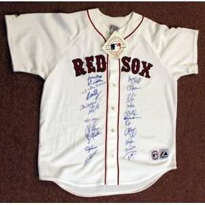  2004 W.S. Champs Red Sox Team 22 SIGNED Jersey JSA 