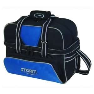  Storm 2 Ball Deluxe Tote Bowling Bag  Blue/Silver Sports 