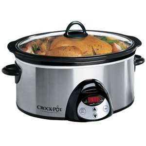 Crock Pot SCVC651 F 6.5 Quart Oval Countdown Slow Cooker, Stainless 