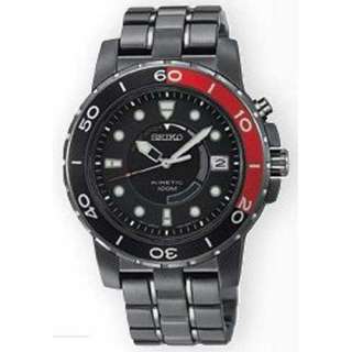 Seiko Mens SKA389 Kinetic Black Ion Date Watch 029665146298  