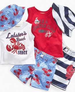 Kids Headquaters Baby Swimwear Set, Baby Boys 3 Piece Lobster Swimwear 