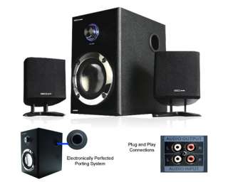 New Home Theater 2.1 Powered Sub & Surround Speakers NR 784620024874 