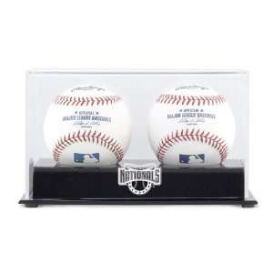   MLB Two Baseball Cube Nationals Logo Display Case