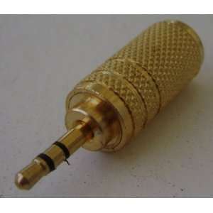  2.5mm Stereo Plug to 3.5mm Stereo Jack Adapter   Gold 