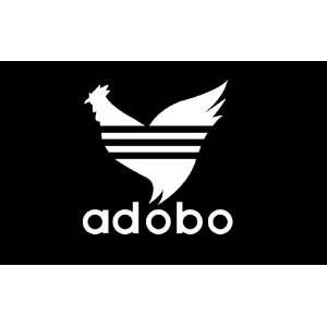  Adobo Sticker Decal White 2 Pack 