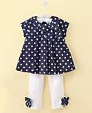   First Impressions Baby Set, Baby Girls Polka Dot Dress And Leggings
