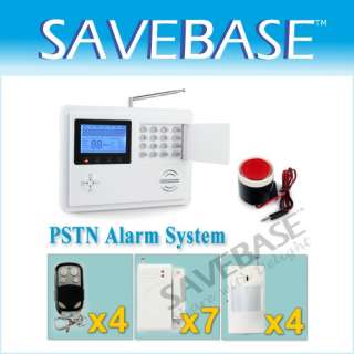   Home PSTN Telephone Security Alarm System Keypad Control + Sensors