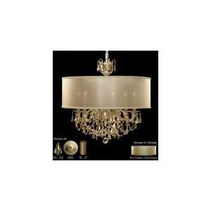  Chandelier in Antique Black Glossy with Golden Teak Strass Pendalogue