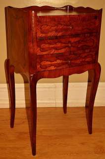 Antique Inlaid French Louis XVI Nightstand End Table Console Chest NO 