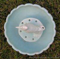 Vintage Signed Weller American Art Pottery Bowl Kingfisher Flower Frog 