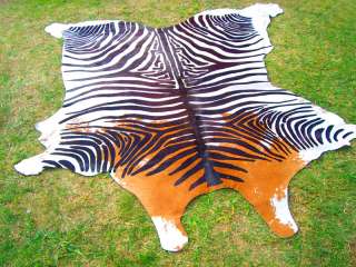 ZEBRA Print/Printed COWHIDE SKIN Rug steer COW HIDE dc2079  