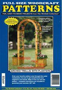 Arched Trellis with Planters Woodworking Plans  