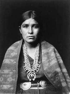 1904 Navajo woman necklace, belt & blanket ART  