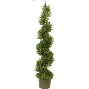  62 Artificial Boxwood Spiral Topiary Tree