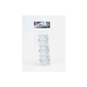  White plastic ashtrays (set of 3)   Case of 40