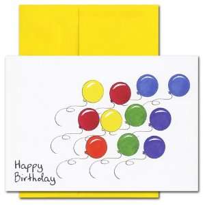  Birthday Cards   Balloon Race, box of 10 cards and 