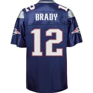  Patriots NFL Jerseys #12 Tom Brady BLUE Authentic Football Jersey 