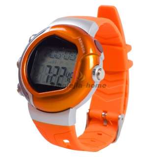 Orange Pulse Heart Rate Counter Calories Monitor Sport Watch WT017 OR 