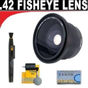  Wide Angle Panoramic Macro Fisheye Lens + Lenspen + 5 Pc Cleaning 