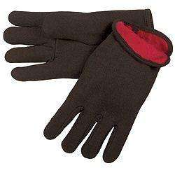288 PAIRS MCR 7900 Red Fleece Lined Brown Jersey Gloves  